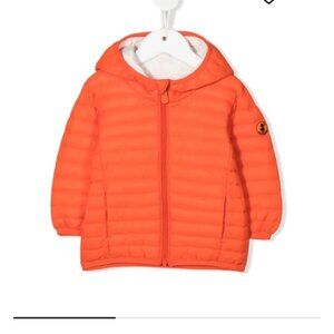 Save the Duck Fleece Lined Puffer Jacket Kids Size 8 Orange